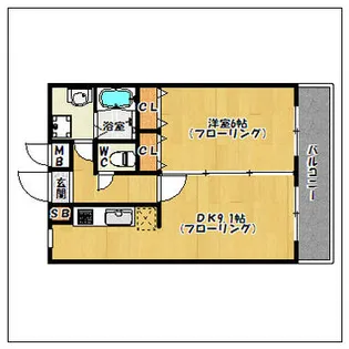 ハイドパーク別府【4階】の間取り