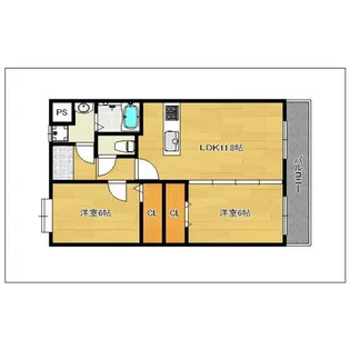 ファインビスタ太宰府【6階】の間取り