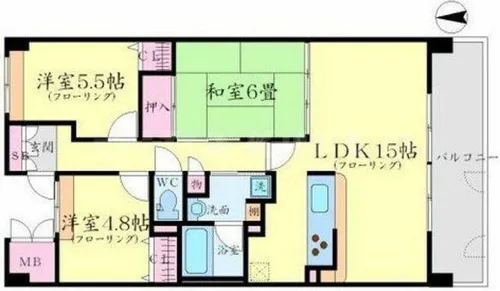 Minoo Hills【4階】の間取り
