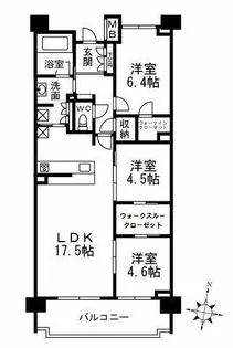 パークホームズ夙川松下町【3階】の間取り