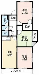 愛知県岡崎市北本郷町字野添【マンション】の間取り