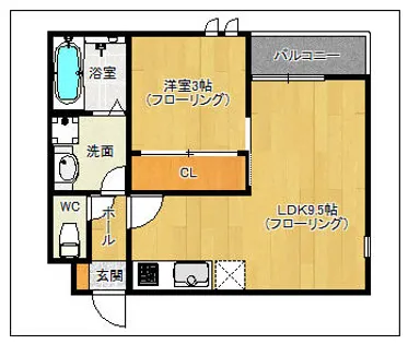 GRANDTIC 朝倉街道【1階】の間取り