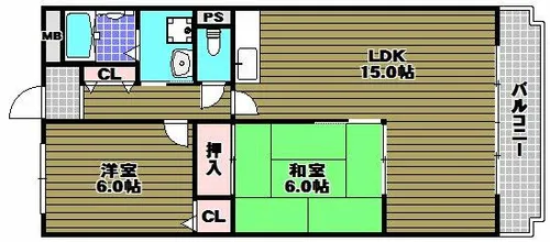 益寿美荘【3階】の間取り