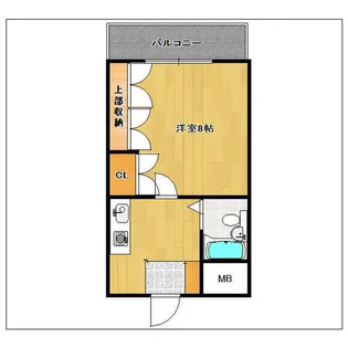 ロイヤルコート六本松【305号室】の間取り