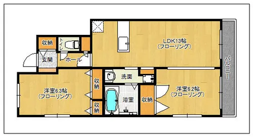 ルヴニールメゾン【3階】の間取り