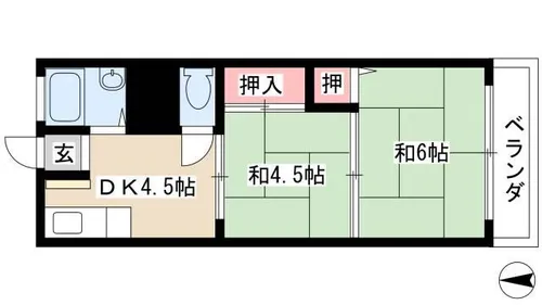 美津乃マンション【103号室】の間取り