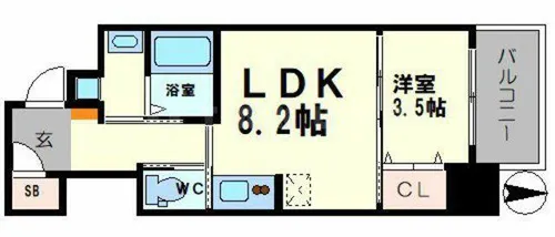 大阪府大阪市東淀川区東中島1丁目【マンション】の間取り