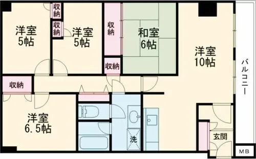 大阪府茨木市南春日丘3丁目【マンション】の間取り