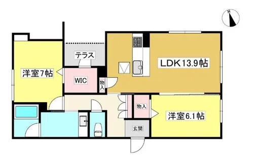アネックス神明【1階】の間取り