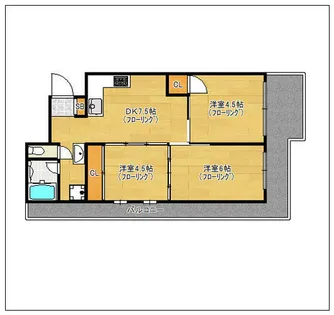 大産桜坂マンション【902号室】の間取り
