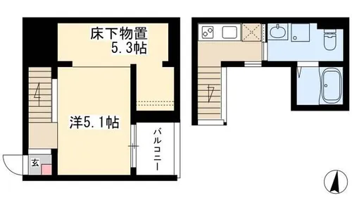 ルミエール十一番町【1階】の間取り