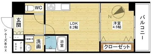 セノアタワー新大阪【6階】の間取り