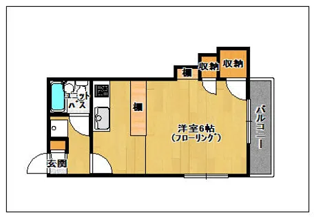 プレアール下原【107号室】の間取り