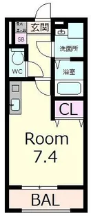エクセル田中 E棟【2階】の間取り