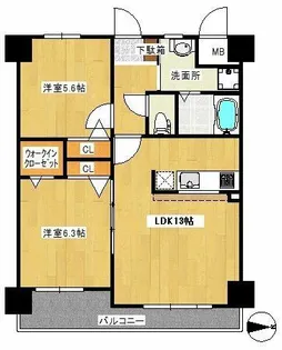 セス姪浜【403号室】の間取り