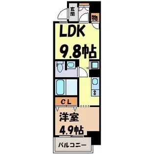ヴァリエ東別院【10階】の間取り