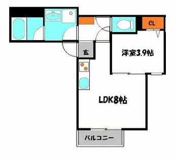 S Apt.門真城垣町【2階】の間取り