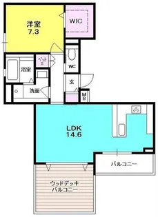 Kauri苦楽園【302号室】の間取り