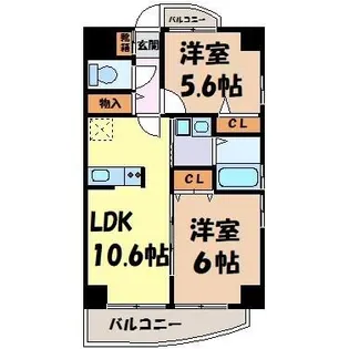 ラプロスペリテ【5階】の間取り