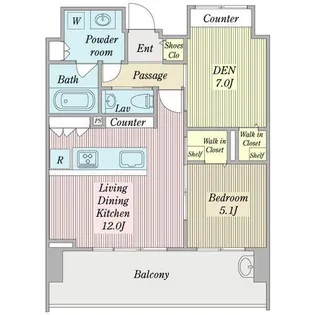 メルカーサ泉【1102号室】の間取り
