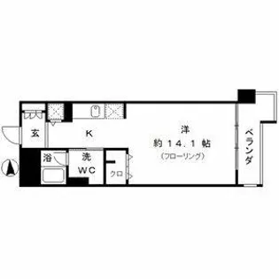 レジディア東桜Ⅱ【6階】の間取り