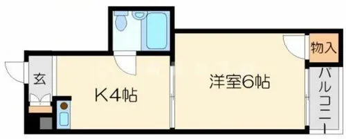 マンション常磐【4階】の間取り