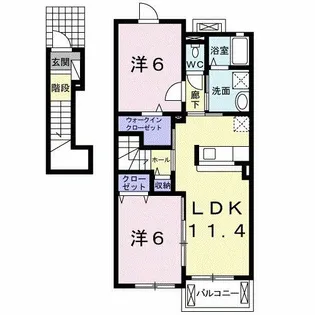 プラシード・カーサ【2階】の間取り