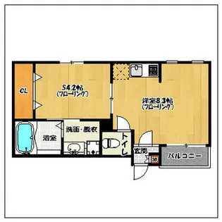シングルコート九大学研都市【1階】の間取り