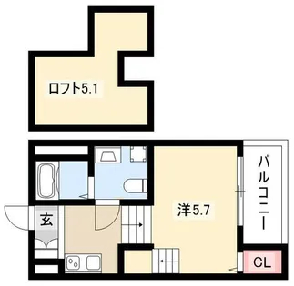 St ZUCCA【105号室】の間取り