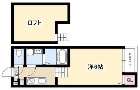 OMレジデンス本陣鳥居通【105号室】の間取り