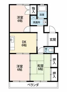 サンライズベル【4階】の間取り