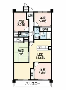 ジョリヴィ安城二本木【205号室】の間取り