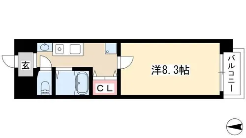 クレスト覚王山【2階】の間取り