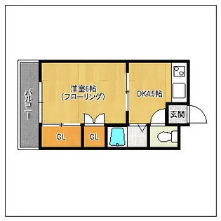 ラプラース井手【305号室】の間取り