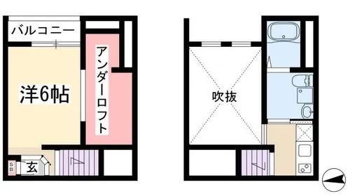 モルゲンロート中坪【202号室】の間取り