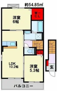 メゾン・ド・プチフルールⅩ【202号室】の間取り