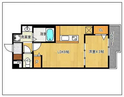 インプルーブ西新(エルスタンザ西新)【6階】の間取り