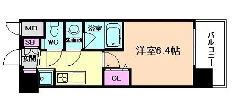 プレサンス神崎川ファインブレス【203号室】の間取り