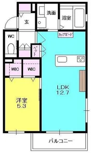 Kauri苦楽園【202号室】の間取り