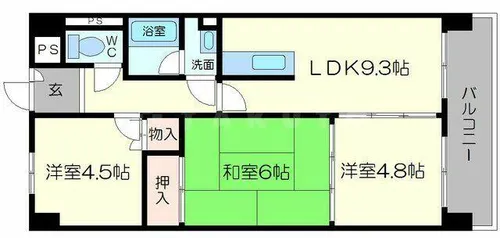大阪府大阪市西区南堀江4丁目【マンション】の間取り