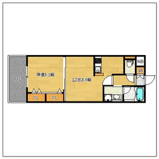 エンクレスト博多Belle【7階】の間取り