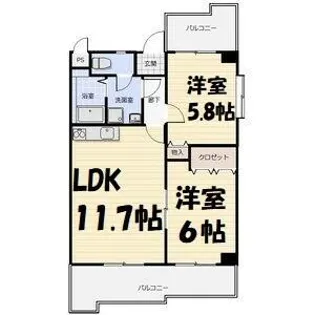 レジデンス代官町スクエア【1階】の間取り