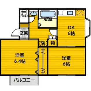 ハーモニー田島【201号室】の間取り
