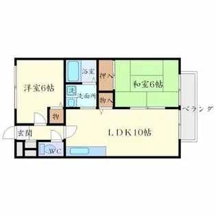 サンヒルズ箕面【2階】の間取り