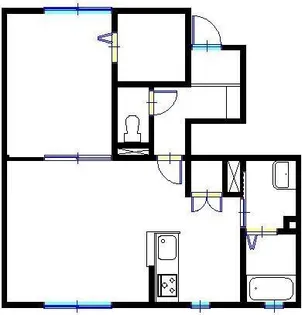 プランドール中津【1階】の間取り
