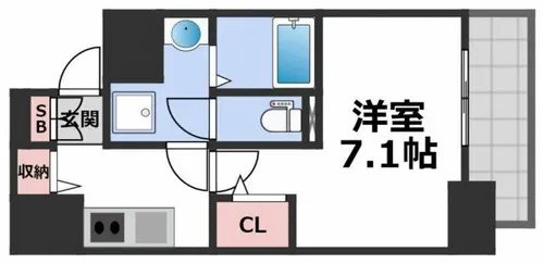 アドバンス上町台シュタット【10階】の間取り