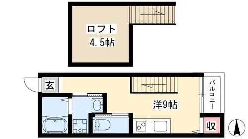 フレクール浄心【2階】の間取り