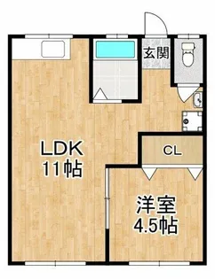 川端マンション【1階】の間取り