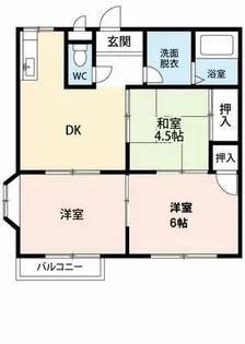 愛知県岡崎市若松東2丁目【アパート】の間取り