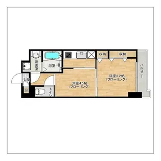 HF福岡レジデンスEAST【508号室】の間取り